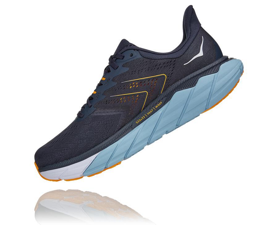 Hoka Australia One One Arahi 5 - Mens Walking Shoes Navy - TUNPM-2758